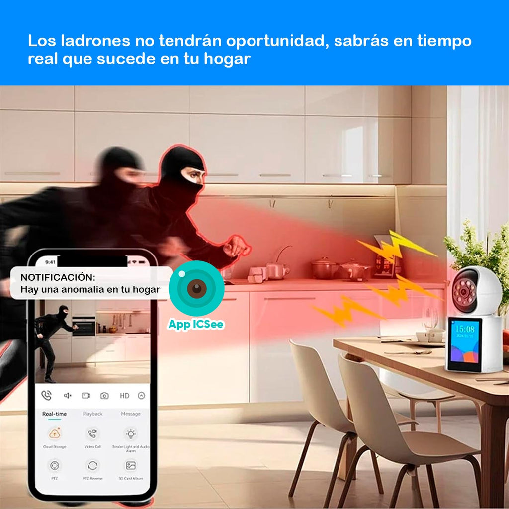 Camara De Seguridad Bidireccional con Pantalla